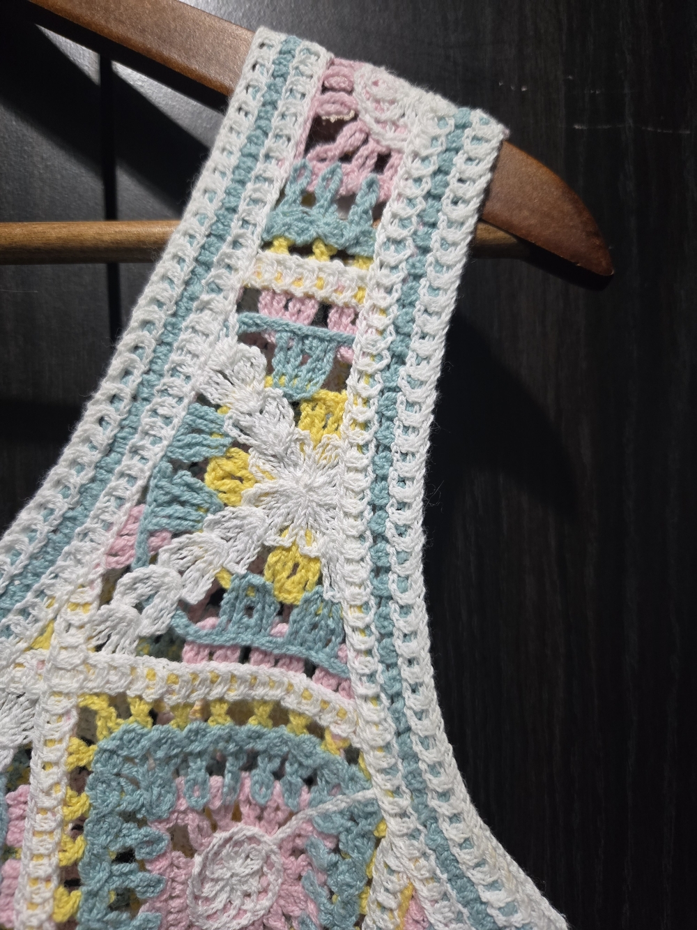 URBAN Romantics Pastel Crochet Crop Tank - Multi Colour Yellow Pink Green Sz S - Picture 6 of 8
